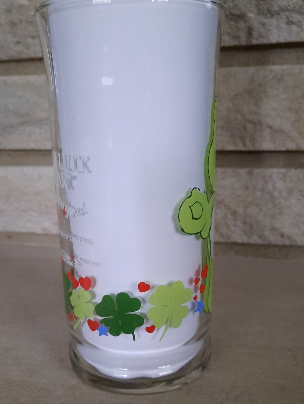 Vintage Pizza Hut Care Bears Glass Good Luck 1983 - Picture 8 of 13